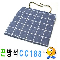 사계절 체크무늬 고정 끈 사각 방석 식당 업소용 학생 사무실 의자 시트 쿠션 사계절방석