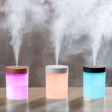 모하니 가습기 디자인 테이블 LED 그라데이션 usb 무드등 컬러풀 컴팩트, 컴팩트JS17가습기, 상세페이지 참조, 컴팩트JS17가습기(핑크)