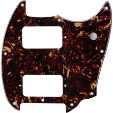 Musiclily 프로 9홀 라운드 코너 HH 기타 픽가드 2허밋커 for Squier Bullet 시리즈 Mustang 일렉트릭 기타 3겹