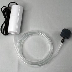 透明塑料高款負壓魚缸 - 鬥魚/孔雀魚適用, 1個, 加購-USB單孔打氣機+氣石+水管