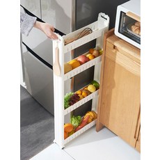 주방 틈새수납장 냉장고틈새장 이동식 슬라이딩 틈새장, 10cm 45cm 50cm 2칸