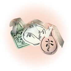 사랑방 도자엽서 3종 리본엽서, 청자병