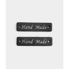퀼트스타 핸드메이드 가죽라벨 블랙, 2개