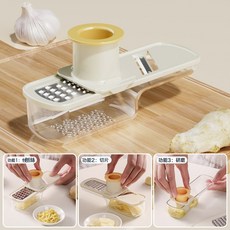 DFMEI 家用三合一磨蒜器 蒜蓉器 攪蒜壓蒜器 蒜泥剝蒜器 創意廚房小工具, 1個, 白色:如圖