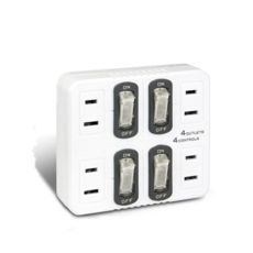 聖岡 節電4開關4插座 分接器 TNT-836S