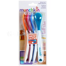 Munchkin 感溫匙4入【金寶貝38833】- 寶寶安全感溫湯匙，柔軟呵護，安心餵食, 1個
