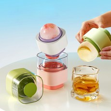 실리콘 얼음트레이 위스키얼음틀 실리콘얼음틀 큰 아이스하키, 2개, 그린