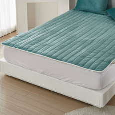 레이즈 극세사 온수매트커버 단품 싱글 퀸, 블랙