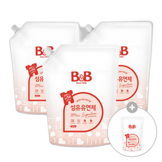 증정 비앤비 유아 섬유유연제 쟈스민향 리필형 + 증정, 1개, 3개입, 1.5L