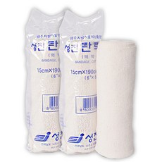 성진 탄력붕대 15cm (6인치) 압박붕대 특대형, 1세트, 2개입