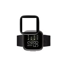 Fitbit Versa 3 3D曲面複合熱彎膜 PMMA PC 防刮耐刮全螢幕保護貼, 黑, 1個