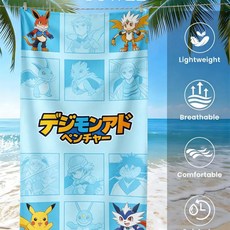 애니메이션 루피 기어 비치 타월 모래 안묻는 퀵 드라이 수영장 여행 헬스 샤워 캠핑 선물