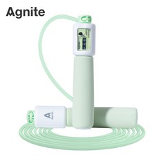 아그나이트 PVC 카운팅 줄넘기 미끄럼방지 야외 홈트 유산소운동 ER036, 그린, 1개