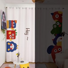 格森 北歐風卡通全遮光加厚窗簾, 卡通2,1米寬掛鉤一片(高度備註)
