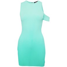 데이비드코마 골지 니트 그레이디언트 미니 드레스