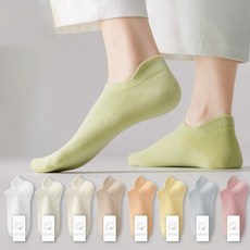 쓸리보 뒤꿈치 높이 설계 벗겨짐 방지 여성 단목 발목 양말 9컬러