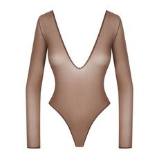 메종클로즈 프렌치 키스 라이트 오픈 백 긴소매 바디수트