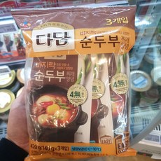 씨제이 다담 순두부 찌개양념, 140g, 3개
