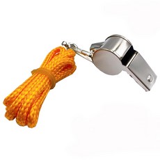 LT雷鳥 105高級鐵哨A(附繩) - 裁判專用，音量宏亮，堅固耐用，附贈哨繩，方便攜帶, 銀色, 1個