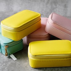 비비드 미니 사각 보석함 여행용 악세사리 반지 보관함 선물용 쇼핑백 증정, 민트, 1개