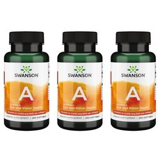 Swanson Vitamin A 스완슨 비타민A 베타카로틴 10000 IU 250캡슐 3통, 3개, 250정