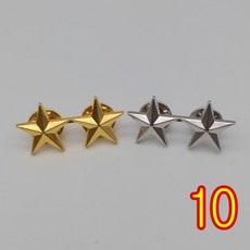 별 뱃지 브로치 금색 은색 유니크한 별 모양 포인트 장식용 악세사리, 10개, 2성 금색