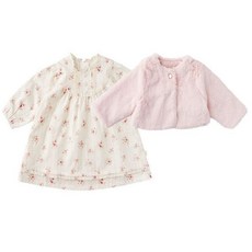 밍크뮤 골드플라워 퍼자켓 원피스 세트 PK 33C1240001 _P400672589 2989451