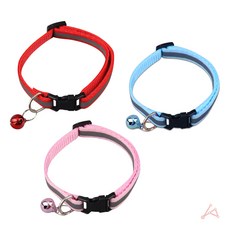 고양이 방울 목줄 댕댕이 목끈 외출, 스카이블루