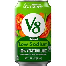 V8 저염 오리지널 100% 야채 주스 340밀리리터 캔 V8 Low Sodium Original 100% Vegetable Juice 11.5 fl oz Can, 원래의
