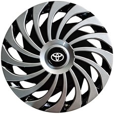 15인치 실버블랙 튜닝 휠덮개 세트 실주행 휠커버 경차용, 15 인치 회오리 바람 실버 + 블랙