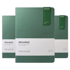 지퀀스 타임밸류 360 도트 더 컬러 노트 A5 L 100매입, 제이드, 3개