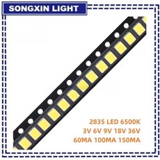 쿠쿠스토어 100pcs 2835 SMD LED 1W 0.5W 흰색 000-500K 3V 18V 150MA 고휘도, 06 3V-30MA-1W