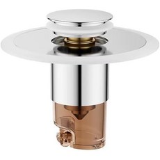 욕실 싱크대 스토퍼 팝업 배수 헤어 캐처 3겹 방취 27mm 스트레이너 304SS브라스 코어 유니버설 핏 벌레 및 냄새 차단.