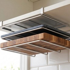 온디즈 2단 걸이식 주방 도마 거치대, 1개, 실버