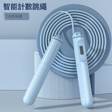 跨境跳繩智能無繩計數負重鋼絲繩學生體育運動用品大球跳繩批發, 1個, 藍色-長繩
