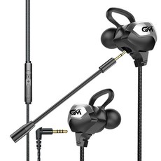사운드픽 이어윙 게이밍 유선 이어폰, 블랙, 3.5mm