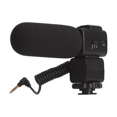 DSLR 카메라 캠코더용 전문 콘덴서 카메라 샷건 마이크 3.5mm 녹음 마이크, 1세트, 4NB505318_CMY, 그림과 같이