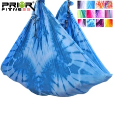 플라잉요가해먹 5m 공중 해맥 세트 오브르 실크 그라데이션 컬러 피트니스 스트레치 벨트 체육관 실내 스튜디오, Snow, 1개