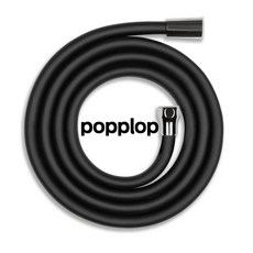 팝플랍 부드러운 물때방지 고급 무광 샤워기 호스, 무광 블랙, 1.5m