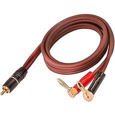 XMSJSIY 바나나 콘센트 - RCA 스피커 케이블 와이어 수 콘센트2바나나 4mm OFC HiFi 1m328피트, 2 m