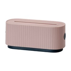 하스몰 파스텔 인테리어 안전 멀티탭 케이블 전선 보관함, 핑크, 1개