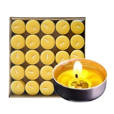 植物酥油燈 供佛祈福蠟燭 無煙環保 4小時100入 8小時長效 穩定火光, 1套, 4小時【100入/盒，超商上限3盒】