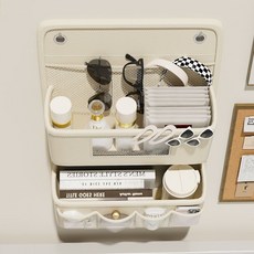 宿舍收納掛袋衣櫃懸掛式雜物置物袋免打孔家用內衣整理儲物袋神器, 牛津布掛袋【優雅灰】雙層,加厚86.1%【硬挺不變形】送掛鉤