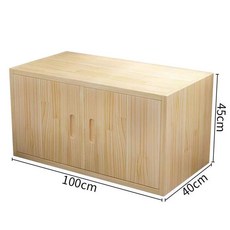 원목상자 보관함 나무박스 박스 우드 여닫이문 사각 다용도, 1개, N. 평개 이문 100x40x45 원목 무도장