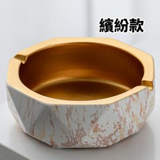 陶瓷菸灰缸 造型煙灰缸 防風防飛灰 室內外家用時尚菸灰缸, 1個, 陶瓷菸灰缸-圓形(繽紛款), 陶瓷菸灰缸-圓形(繽紛款)