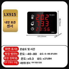 LED 벽걸이 온도 습도 led 벽시계 산업용, 1개