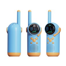 跨境對講機無線親子電話小屁孩兒童HEEI戶外玩具互動/生日禮物, 1個, 藍色一對(禮品盒+禮品袋):1個