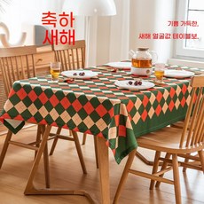 크리스마스 식탁보 테이블보 [추천] D 그리드 꾸미기 플라워 성탄 데코, 1