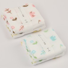 하라다 키요이 8겹 순면 키친크로스 작은새 세트, 4개