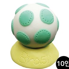 JINI 향기 버블솝플레이 축구공 초록 10인 비누찰흙